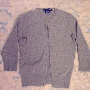 Ralph Lauren Cashmere gray cardigan sweater